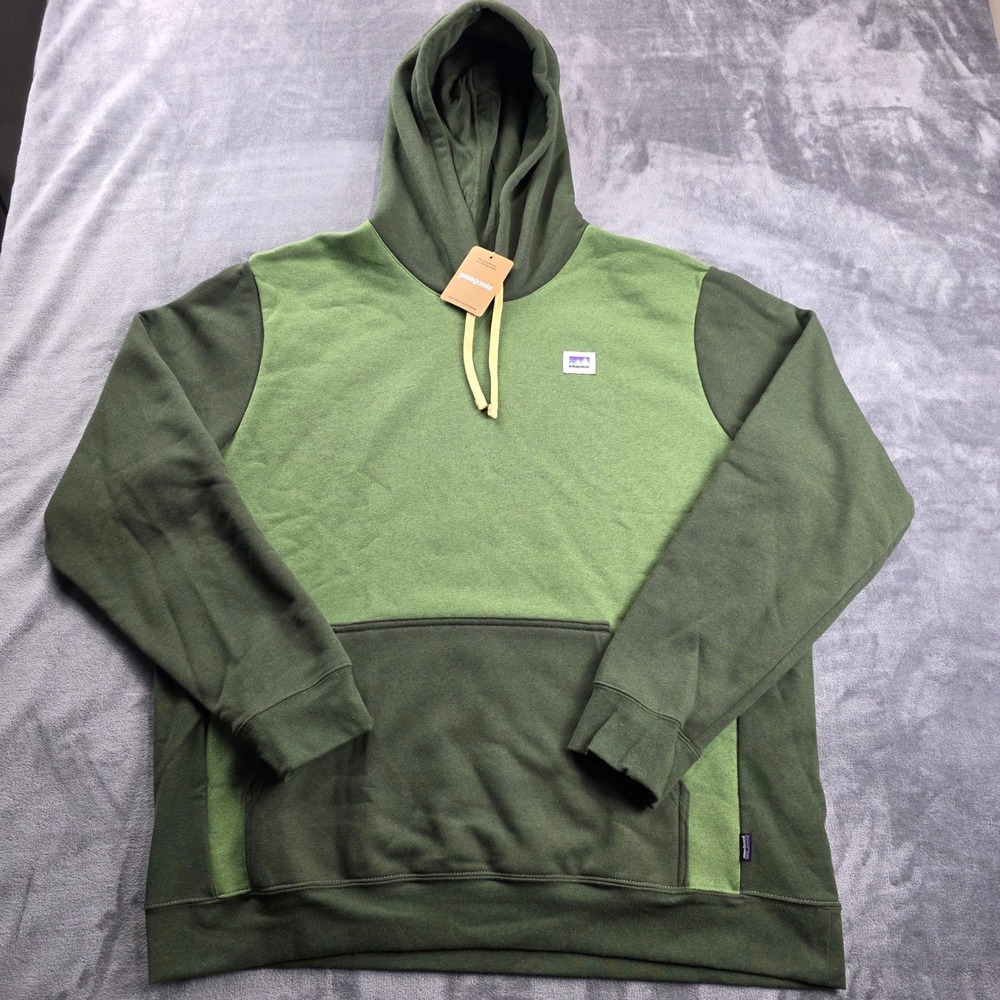 NEW Patagonia Shop Sticker Uprisal Hoody Mens XXL Terrain Green Hoodie Pullover